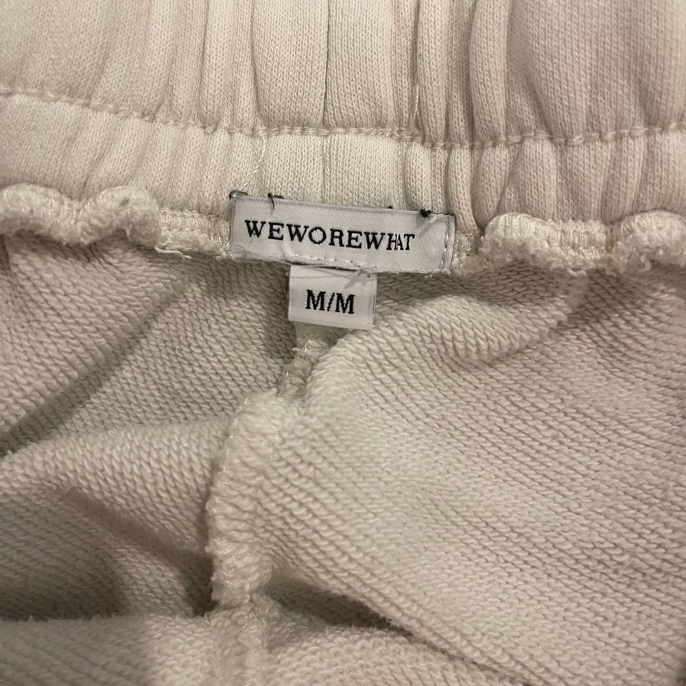 WeWoreWhat Ivory Sweatpants with drawstring Size Medium! - Picture 3 of 4